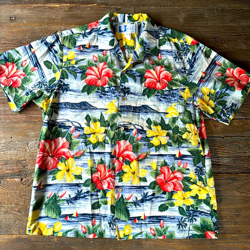 Vintage RJC‎ Hawaiian shirt EVC size Large